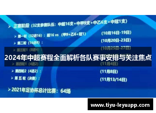 2024年中超赛程全面解析各队赛事安排与关注焦点